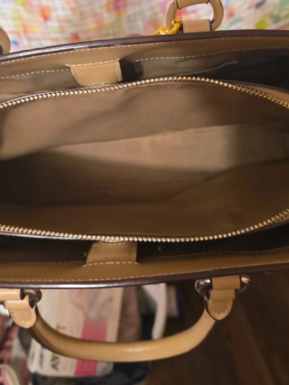 Coach Beige Top-Handle Satchel